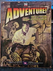Adventure! D20 RPG Game of Pulp Action Sword & Sorcery White Wolf Trinity - Picture 1 of 2