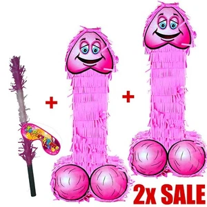 2x Willy Piñata Cock Hen Night Party Novelty Big cock dick penis Halloween 2022 - Picture 1 of 2