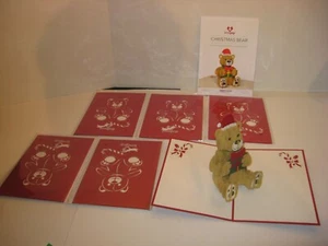 SET BESTEHEND AUS 5 Lovepop 3D Pop-Up Weihnachtsbär Grußkarten Neu/Versiegelt - Bild 1 von 1