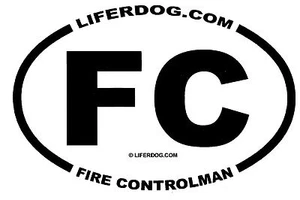 4x6 PEGATINA USN FC CONTROL DE INCENDIOS - Imagen 1 de 1