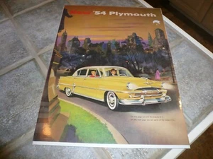 Plymouth Ad Advertisement Vintage Print Ad - 1954 4 Dr Sedan - Picture 1 of 1