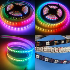 WS2812B 5050 RGB LED Strip 5M 150 300 Leds 144 60LED/M Individual Addressable 5V