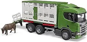 BRUDER 03548 SCANIA SUPER 560R CAMION TRASPORTO MUCCA - Immagine 1 di 1