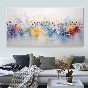 Abstract Musical Notes Canvas Wall Art Canvas Unframed Print Art - Picture 1 of 4