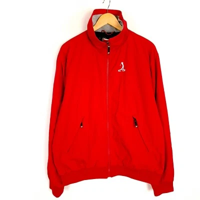 PEAK PERFORMANCE Men Bomber Jacket Size XL Polyester Red Full Zip Pockets — 第 1/4 张图片