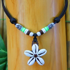 Surfer Necklace Ladies Shell Surf Jewelery Men Leather - Picture 1 of 6