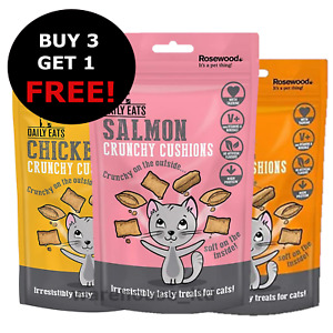 Rosewood Crunchy Cushions 60g, Salmon, Chicken Cheese, BUY 3 GET 1 FREE!