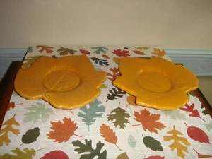 Hallmark Leaf Fall Foliage Candle Plate - Picture 1 of 5