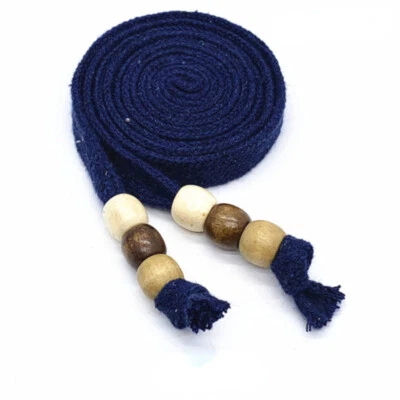 Cuerda de repuesto de cordón de algodón con cuentas de madera para pantalones con capucha cinta de cuerda Foto 1 de 4