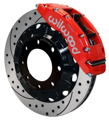 WILWOOD DISC BRAKE KIT,FRONT,YUKON XL,SIERRA 2500,16" DRILLED ROTORS,RED CALIPER - Изображение 1 из 3