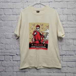 Red Elvises Russian Rokenrol Revolution Tshirt Size L Rockabilly Thrash Band - Picture 1 of 8