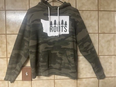 Independen Unisex Camo Washington Roots Hoodie, Outdoors Casual Athliesure, Sz M - Image 1 of 4