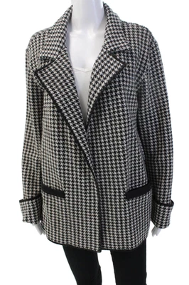 Blazer Nation LTD para mujer negro a cuadros mezcla de lana talla S Foto 1 de 4