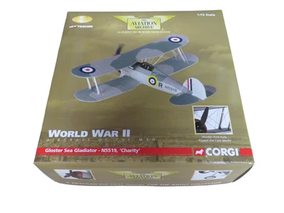 Corgi AA36203 World War 2 Gloster Sea Gladiator-N5519, ‘Charity’. 1:72 - NEW - Image 1 of 4