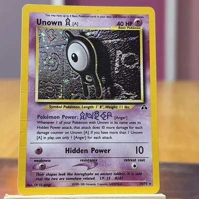 Pokemon Cards: Neo Discovery Rare Holo: Unown A 14/75 - Image 1 of 4