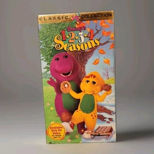 Barney's 1-2-3-4 Seasons (VHS, 1996) Classic Collection Cartoon Tape Kinder - Bild 1 von 4