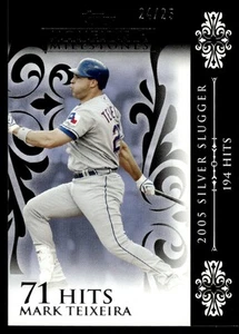 2008 Upper Deck Masterpieces Framed Silver 25 Mark Teixeira /25 Texas Rangers - Picture 1 of 2