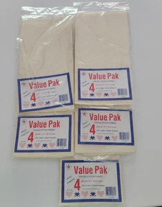Lot Of 5 Value Pak Cross Stitch Fabric 4 Pieces 12 x 18 All Cotton - Irregulars - Picture 1 of 3