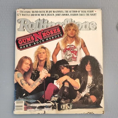 Rolling Stone Magazine November 17 1988 Guns N' Roses~U2~Mick Jagger~James Brown Foto 1 de 4
