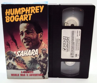 SAHARA VHS 1943 B&W Humphrey Bogart WWII Battalion Stranded in African Desert - Image 1 of 4