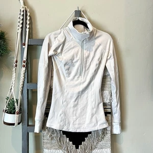 Lululemon Run Quarter Zip Women’s Size 4 Ghost White/ivory Diamond Rare - Picture 1 of 8