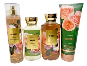 Bath and Body Works 4 Pc ROSE  Mist Gel Cream Lotion  ~ FREE SHIP - Picture 1 of 1