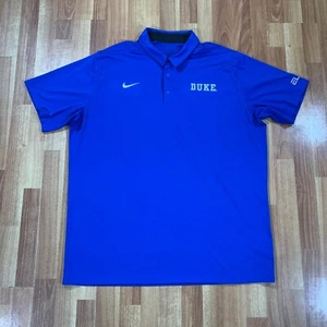 Nike Polo Shirt Mens 2XL Blue Devils Duke University Lightweight Elite - Picture 1 of 12