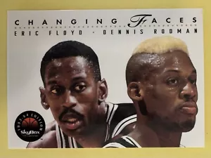 1993-94 Skybox Changing Faces Eric Floyd/Dennis Rodman #315 - San Antonio Spurs - Bild 1 von 2