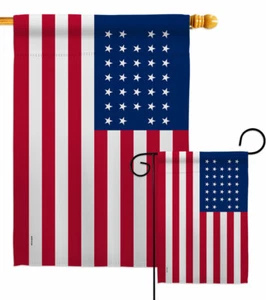 Bandera de jardín de Estados Unidos 1859-1861 Americana antigua gloria patio casa bandera - Imagen 1 de 19