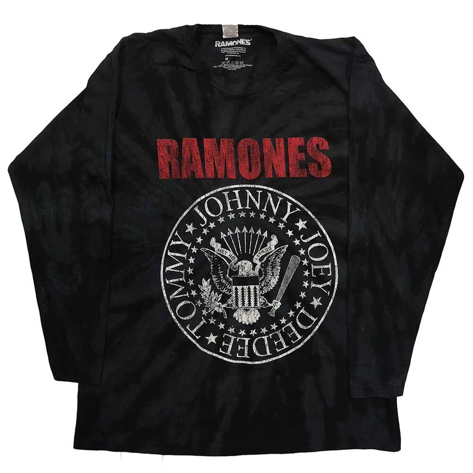 Ramones - Presidential Seal-Dip Dye Manga Larga-Camiseta Negra Foto 1 de 1