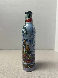 Vintage MOUNTAIN DEW Aluminum BOTTLE empty with original cap 16 oz - Picture 1 of 4