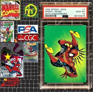 1992 Marvel Comic Images Spider-Man 30th Anniversary #7 Spider-Sense PSA 10 GEM - Picture 1 of 6