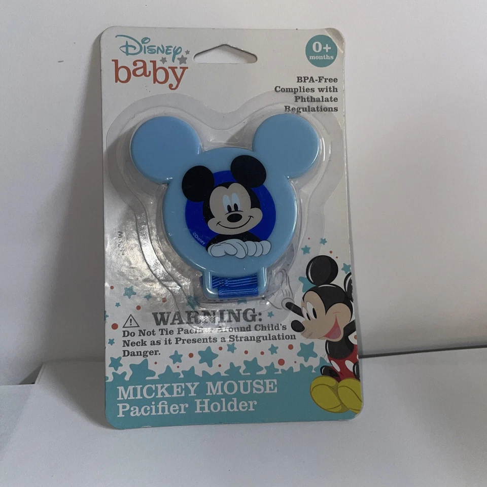 Porta Chupete Disney Baby Mouse - Nuevo - Azul Mickey Mouse Foto 1 de 1