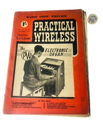 Magazine Practical Wireless September 1952 Mag Vintage ra - Image 1 of 3