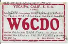 Qsl  1932 Yucaipa Ca     Radio Card