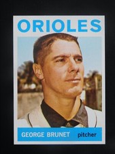 1964 Topps Baseball Card #322 George Brunet (NM+)