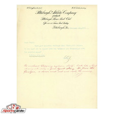 Barney Dreyfuss Pittsburgh Pirates Signed Auto Letter to HOFer Fred Clarke JSA