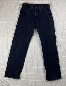 Levi’s 501 Shrink-to-Fit Jeans Men's Tag 32x32 Actual 30x30 Black 00501-1582 - Picture 1 of 13