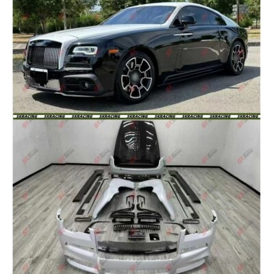 干碳纤维前后保险杠罩面板适用于劳斯莱斯 Wraith 2014-2021 — 第 1/4 张图片