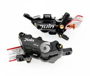 Juin Tech GTP6 MTB eBike Cycling 6-Piston Hydraulic Disc Brake Caliper Set Black - Picture 1 of 17