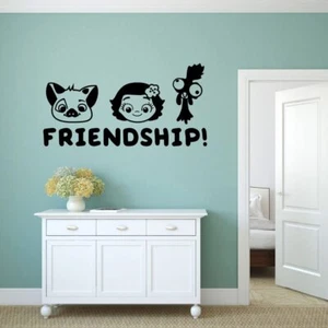 Moana Friends Pua Disney Cartoon Vinyl Art Sticker Home Kids Room Wall Decals - Picture 1 of 5