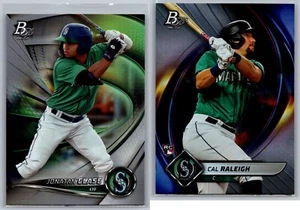 Lote de tarjetas de béisbol 2022 Bowman Platinum Seattle Mariners MLB (2) - Imagen 1 de 3