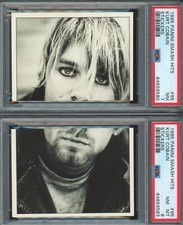 1995 Panini Smash Hits Nirvana Kurt Cobain Stickers #95 #96 PSA 8 and PSA 7