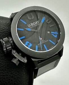 U-BOAT 1001 Black PVD LIMITED EDITION 300 Pieces Blue Dial SWISS AUTOMATIC 47MM
