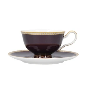 Maxwell & Williams Moroccan Tea Cup Violet Porcelain Saucer Round Mug 200ml - Picture 1 of 7