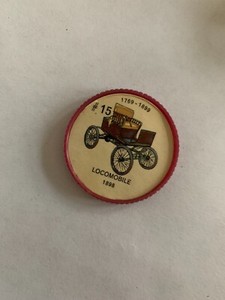 1962 Jell-O History of the Auto Coins #15 Locomobile - RARE & VINTAGE ! (inv.3)