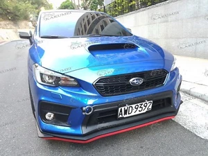 Sti Style Front Rubber Lip Protector For Subaru WRX STI 2019 2018 2017 2016 - Picture 1 of 9