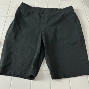Chico’s So Slimming Brigitte Slim Stretch Bermuda Shorts Black 2.5 (US 14) - Picture 1 of 6