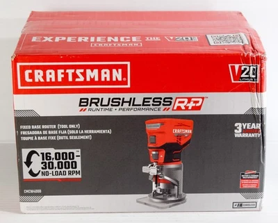 CRAFTSMAN V20 Brushless RP Fixed Base Cordless Router (Tool Only) - NEW SEALED - Image 1 of 4