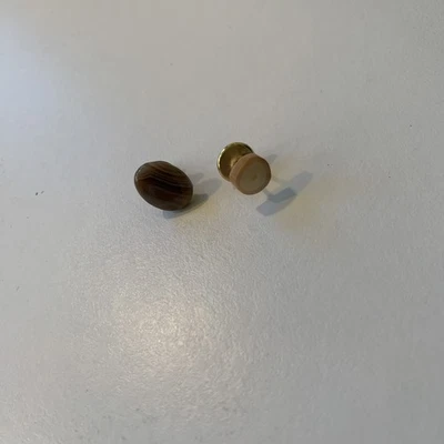 Gemelos de ágata vintage con bandas Foto 1 de 4